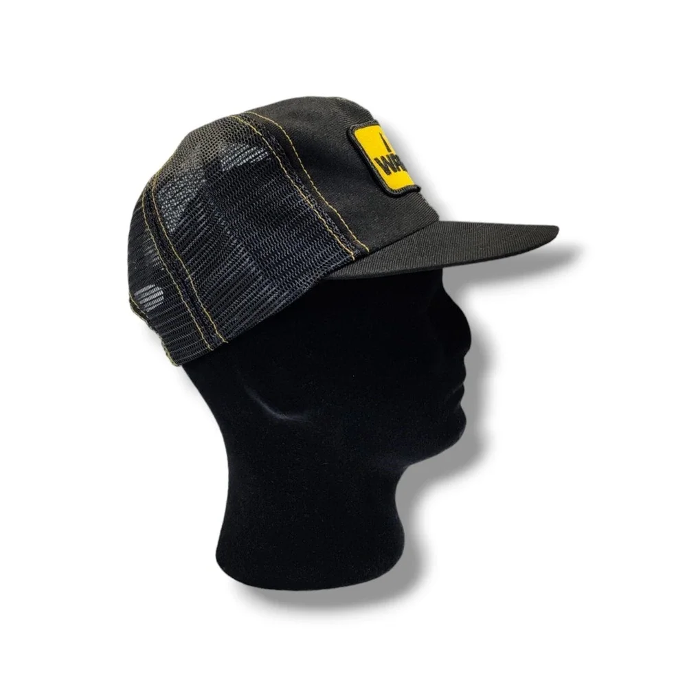 Vintage Wagner Mesh Trucker's Snapback Black Hat‎ Cap By Paramount Cap